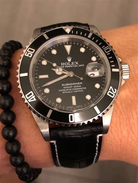 leather rolex watches for men|rolex strap watch.